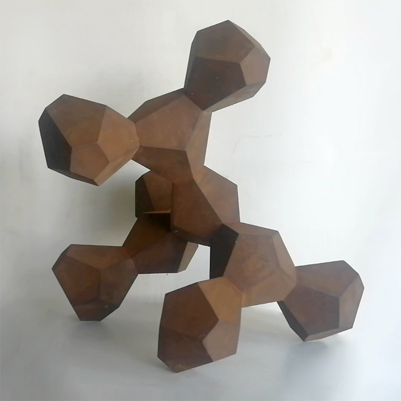 Escultura acero cortén - Geometrias moleculares 10 - Imagen 2