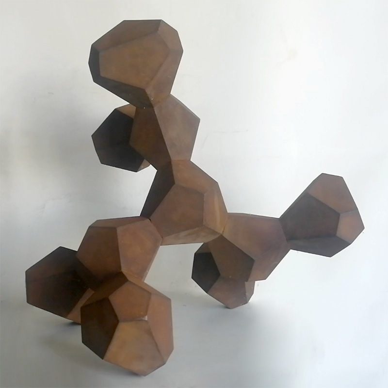 Escultura acero cortén - Geometrias moleculares 10 - Imagen 3